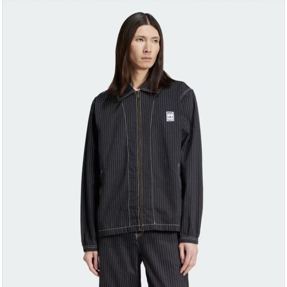 adidas Originals Wabash Nylon Coach Jacket Black Full-Zip Men's Small NWT - Picture 3 of 10